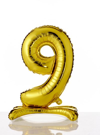 self-standing-balloon-numerati 9 oro